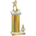 Accented Single Gold Carbon Fiber Victory Hockey Trophy