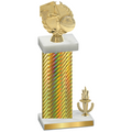 Accented Single Gold Carbon Fiber Victory Basketball Trophy