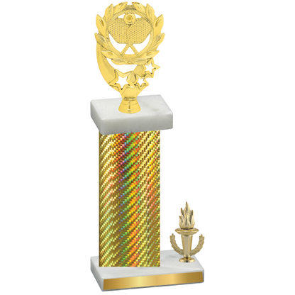 Accented Single Gold Carbon Fiber Victory Pickleball Trophy