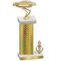 Accented Single Gold Carbon Fiber Victory Cars Trophy