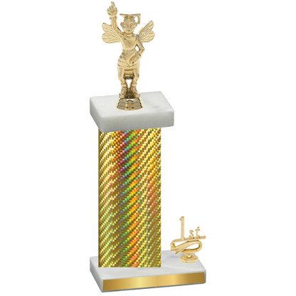 Accented Single Gold Carbon Fiber First Place Academics Trophy