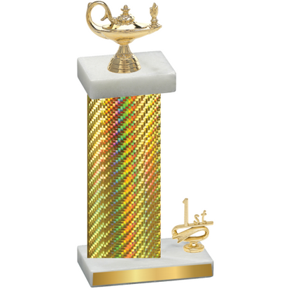 Accented Single Gold Carbon Fiber First Place Academics Trophy