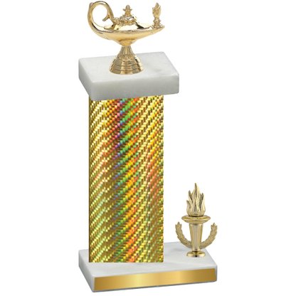 Accented Single Gold Carbon Fiber Victory Academics Trophy