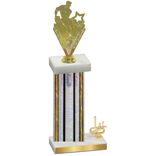 Accented Single Silver Glacier First Place Rugby Trophy