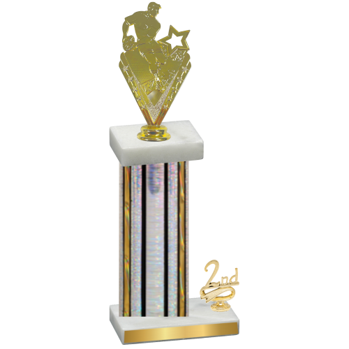 Accented Single Silver Glacier Second Place Rugby Trophy