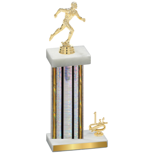 Accented Single Silver Glacier First Place Running Trophy