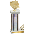 Accented Single Silver Glacier Year Running Trophy