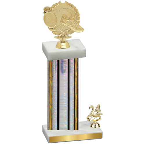 Accented Single Silver Glacier Year Running Trophy