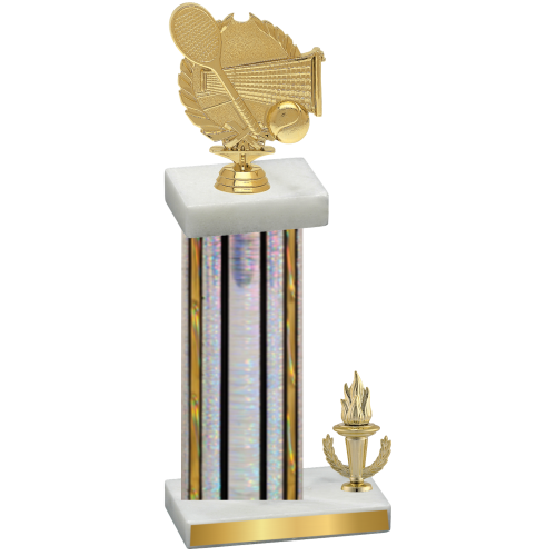Accented Single Silver Glacier Victory Tennis Trophy