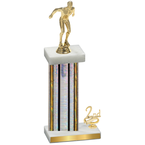 Accented Single Silver Glacier Second Place Swimming Trophy