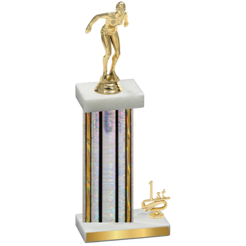 Accented Single Silver Glacier First Place Tennis Trophy