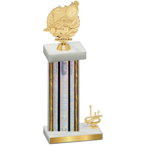 Accented Single Silver Glacier First Place Swimming Trophy