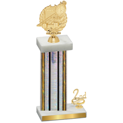 Accented Single Silver Glacier Second Place Swimming Trophy