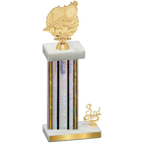 Accented Single Silver Glacier Third Place Swimming Trophy