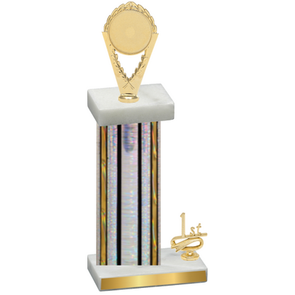 Accented Single Silver Glacier First Place Insert Trophy