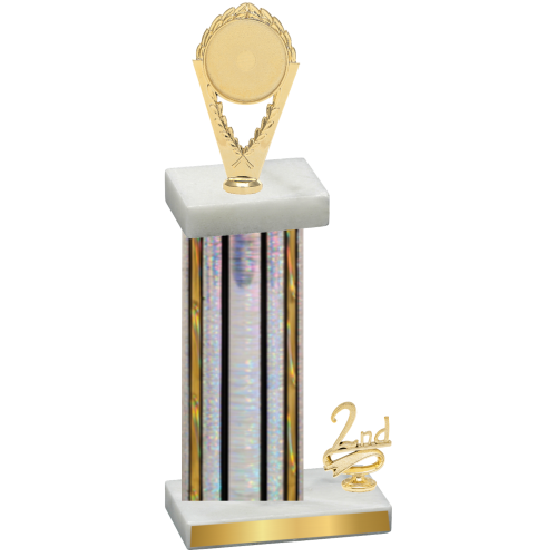 Accented Single Silver Glacier Second Place Insert Trophy