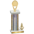 Accented Single Silver Glacier Victory Insert Trophy