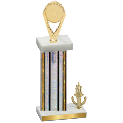 Accented Single Silver Glacier Victory Insert Trophy