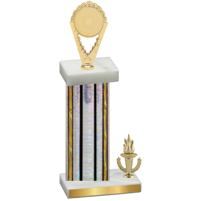 Accented Single Silver Glacier Victory Insert Trophy
