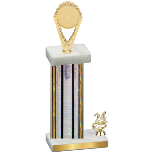 Accented Single Silver Glacier Year Insert Trophy