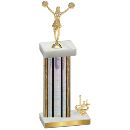 Accented Single Silver Glacier First Place Cheerleading Trophy