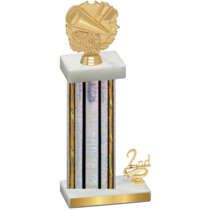 Accented Single Silver Glacier Second Place Cheerleading Trophy