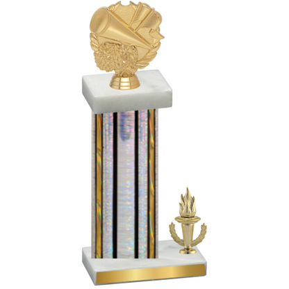 Accented Single Silver Glacier Victory Cheerleading Trophy