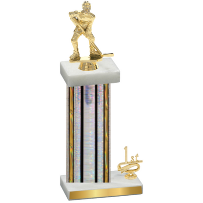 Accented Single Silver Glacier First Place Hockey Trophy