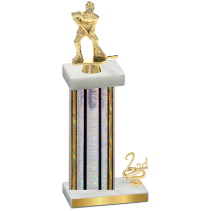 Accented Single Silver Glacier Second Place Hockey Trophy