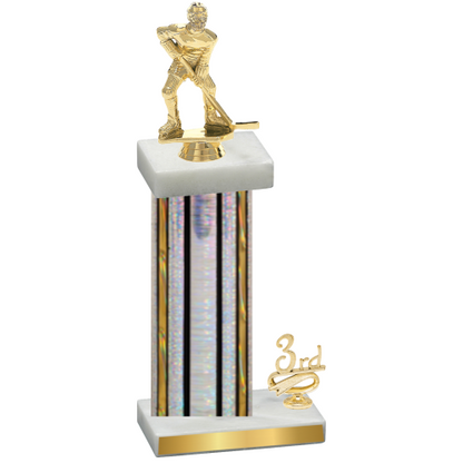 Accented Single Silver Glacier Third Place Hockey Trophy
