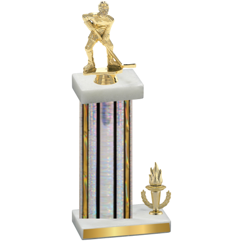 Accented Single Silver Glacier Victory Hockey Trophy