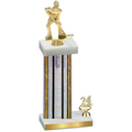 Accented Single Silver Glacier Year Hockey Trophy