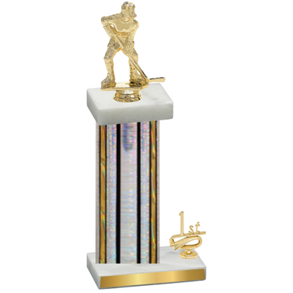 Accented Single Silver Glacier First Place Hockey Trophy