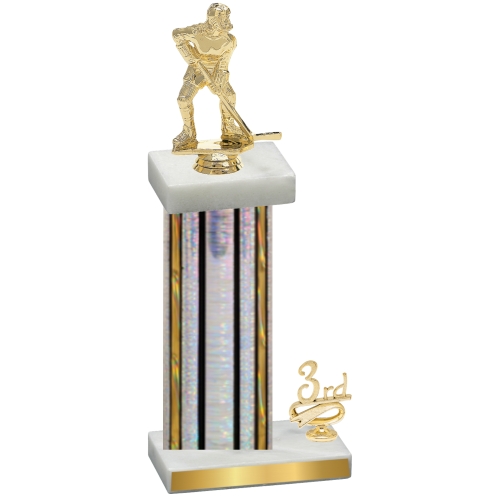 Accented Single Silver Glacier Third Place Hockey Trophy