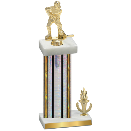 Accented Single Silver Glacier Victory Hockey Trophy