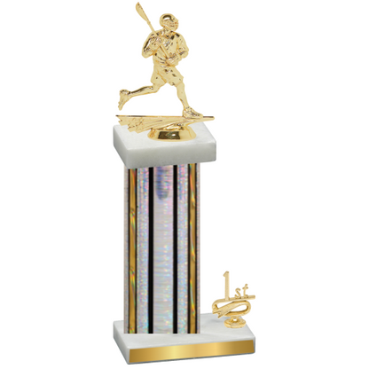 Accented Single Silver Glacier First Place Lacrosse Trophy