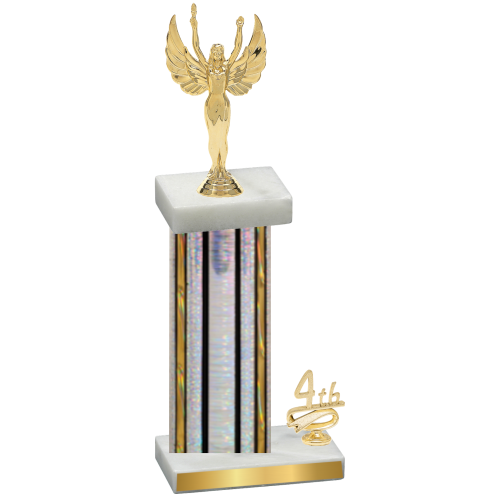 Accented Single Silver Glacier Fourth Place Victory Trophy