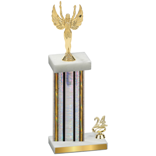 Accented Single Silver Glacier Year Victory Trophy