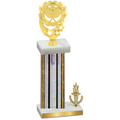 Accented Single Silver Glacier Victory Pickleball Trophy