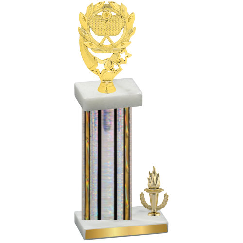 Accented Single Silver Glacier Victory Pickleball Trophy