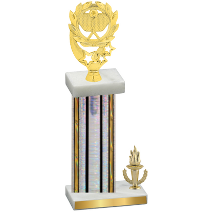Accented Single Silver Glacier Victory Pickleball Trophy