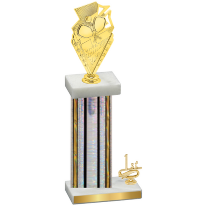 Accented Single Silver Glacier First Place Pickleball Trophy
