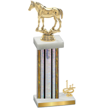 Accented Single Silver Glacier First Place Horses Trophy