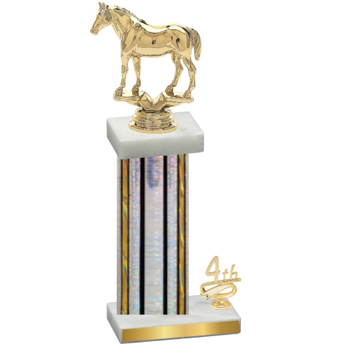 Accented Single Silver Glacier Fourth Place Horses Trophy