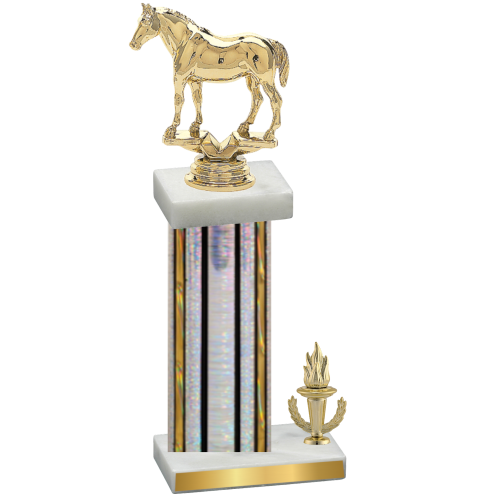 Accented Single Silver Glacier Victory Horses Trophy