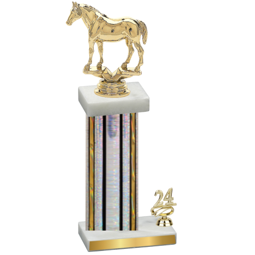 Accented Single Silver Glacier Year Horses Trophy