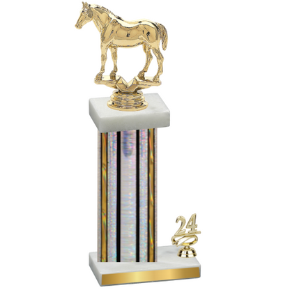 Accented Single Silver Glacier Year Horses Trophy