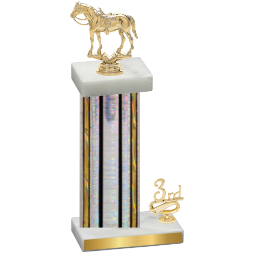 Accented Single Silver Glacier Third Place Horses Trophy