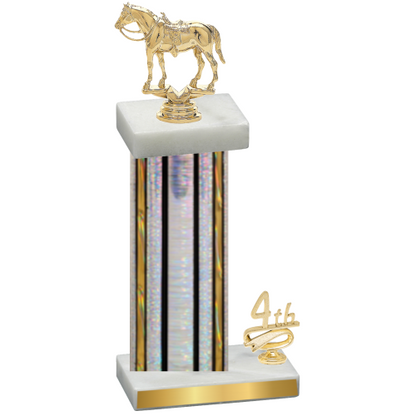 Accented Single Silver Glacier Fourth Place Horses Trophy