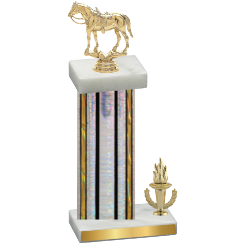 Accented Single Silver Glacier Victory Horses Trophy